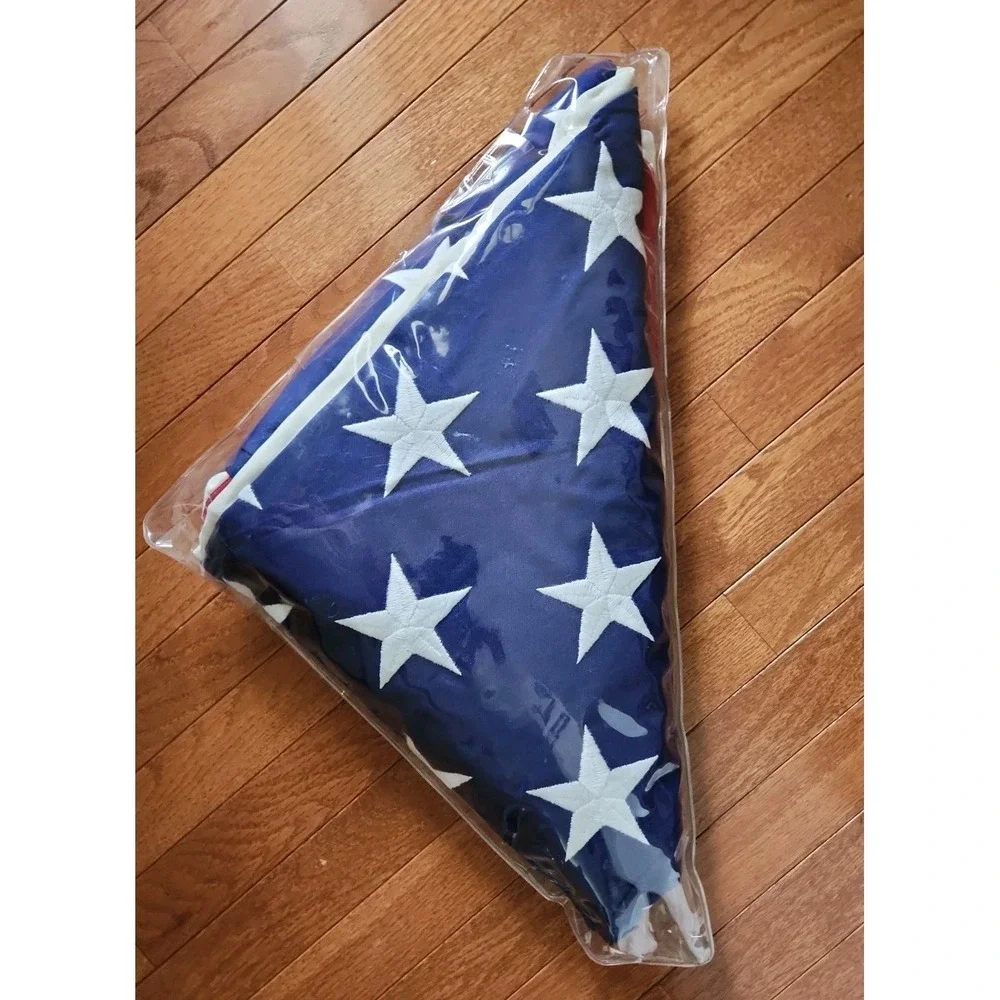 NEW VTG Valley Forge BEST 50 Star American Flag Sewn Cotton Bunting USA 5ftx9ft